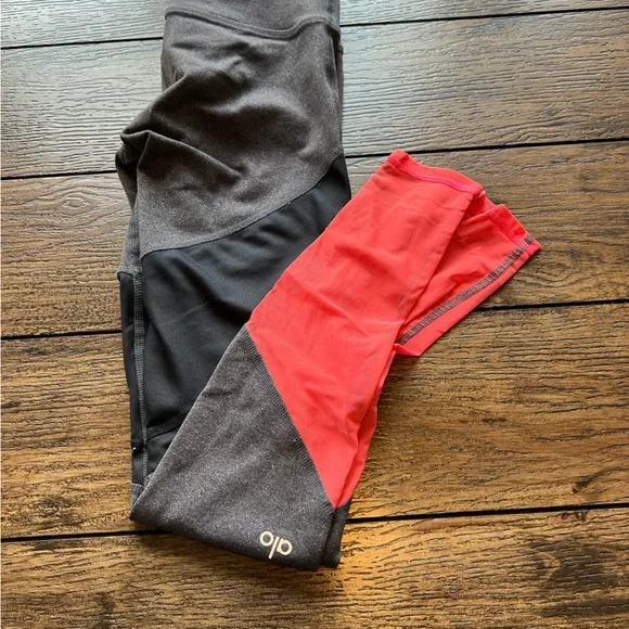 Alo Yoga Sheila Alosoft Colorblock Mid Rise Athletic Leggings Size XSmall - Picture 4 of 5
